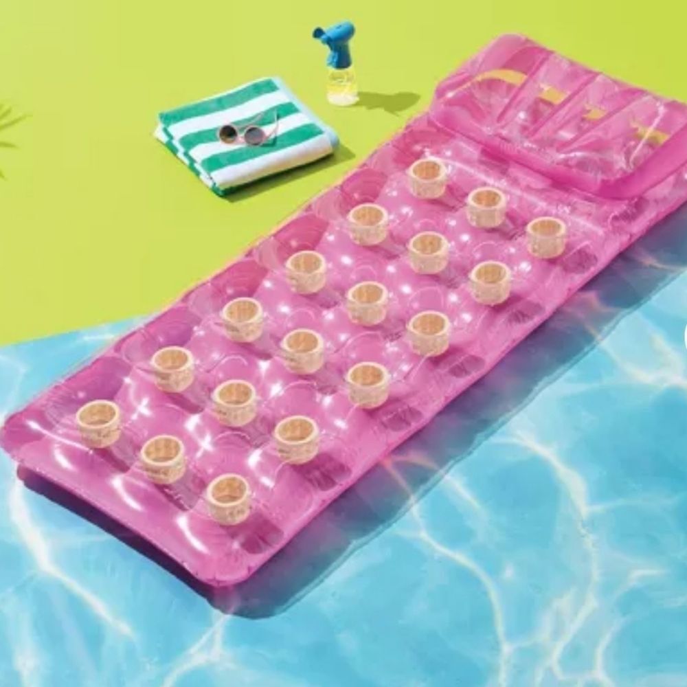🆕️🏊‍♀️Sun Squad Inflatable Pocket Lounge - Pink